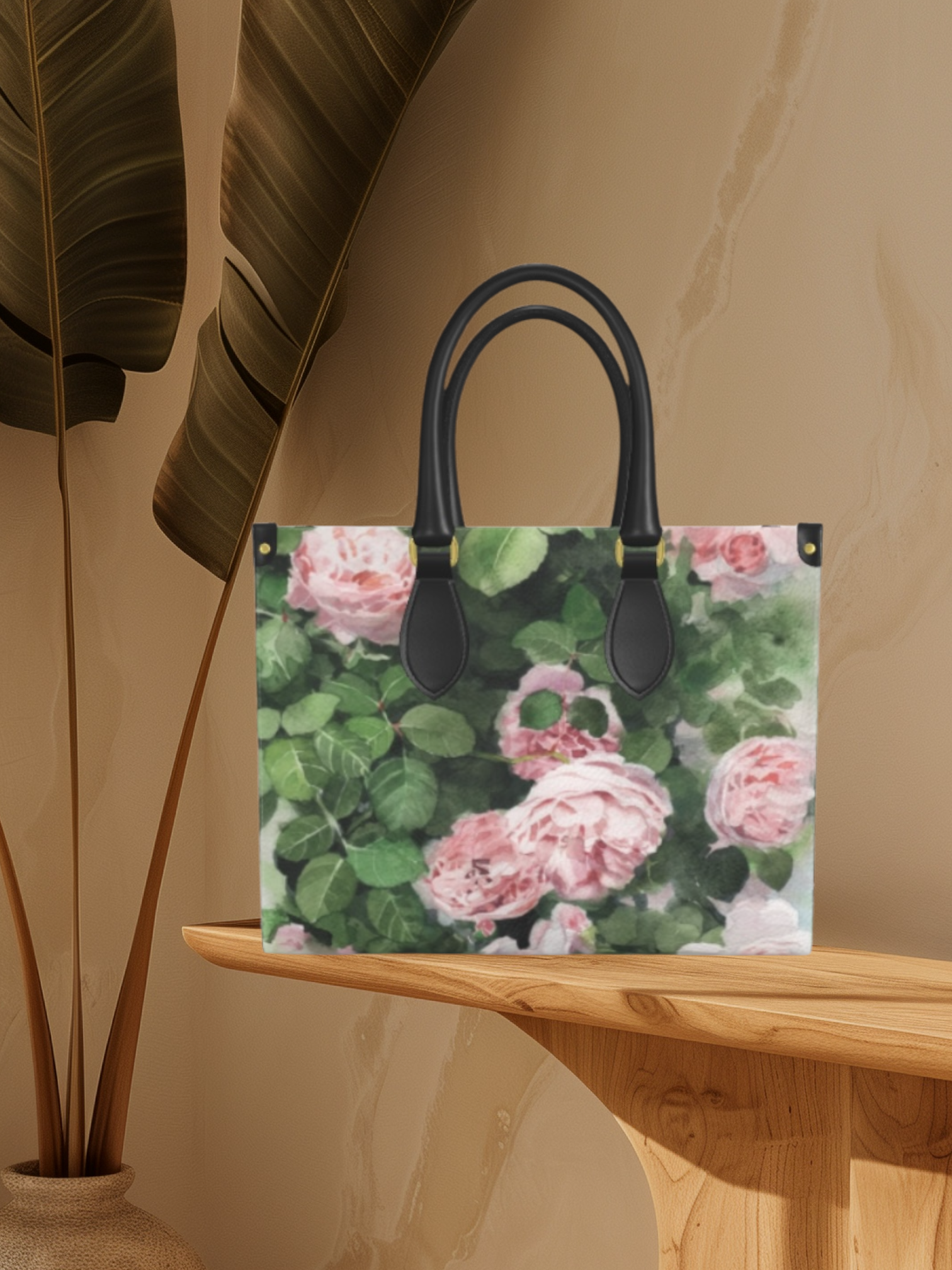 本革　ガーデンのバラのビジネスバッグ　ダム ドゥ シュノンソー - Dames de Chenonceau