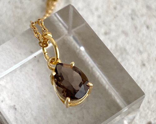 She is mono シルバー　クロス　ネックレス　スモーキークォーツ She is mono シルバー クロス ネックレス スモーキークォーツ