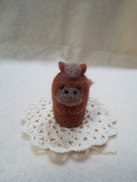 羊毛フェルト smama つぶらな瞳の優しいウマさん 羊毛フェルト 干支 午年 羊毛フェルト