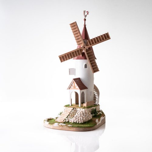 油絵　「白い風車小屋」サイズF6 油絵 「白い風車小屋」サイズF6