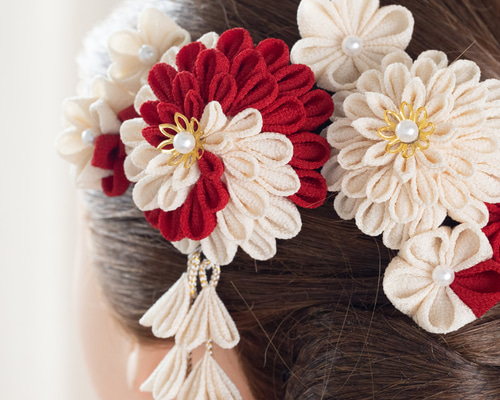 つまみ細工 髪飾り 成人式 卒業式 結婚式 七五三 753 前撮り 振袖