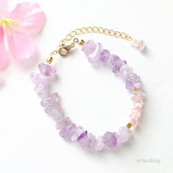 アクアマリン・水晶のゆらゆらさざれピアス（イヤリング） *3月誕生石