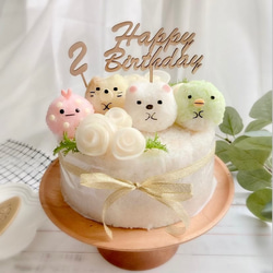 木製 ケーキトッパー 数字 バースデーケーキ 誕生日 クレイケーキ デコレーション 飾り ペット 9枚目の画像