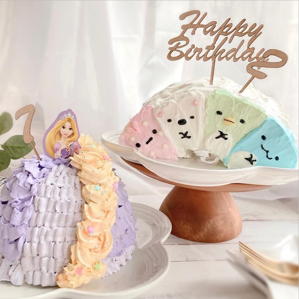 木製 ケーキトッパー 数字 バースデーケーキ 誕生日 クレイケーキ デコレーション 飾り ペット 8枚目の画像
