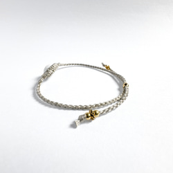 アロマ香る 癒しのマクラメブレスレット　* 気持ちほどける馥郁 * グレージュ　ギフトラッピング対応 7枚目の画像