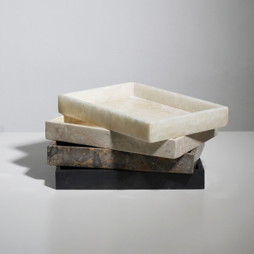 大理石のトレイ | コスメトレー サービングトレー 天然大理石 マーブル