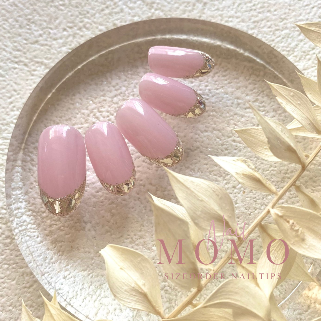 パールガラスフレンチネイル✽ キラキ オーロラ 大人可愛い 結婚式