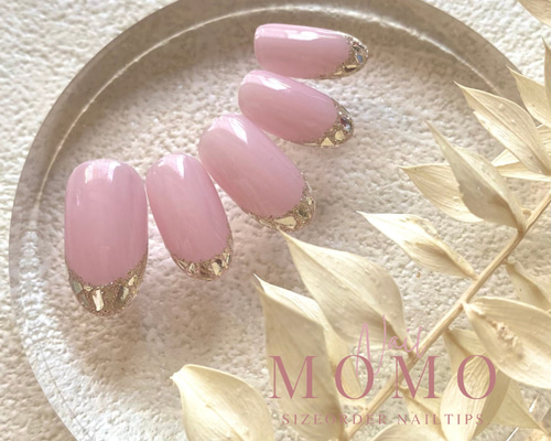 パールガラスフレンチネイル✽ キラキ オーロラ 大人可愛い 結婚式