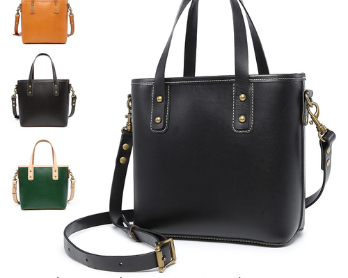 ミニトート トートバッグ 本革 レザー ヌメ革 2way ショルダーバッグ