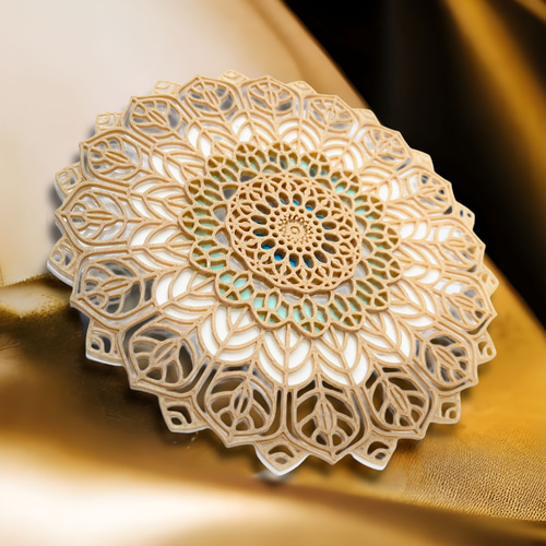 幾何学模様のウォールアートレリーフ