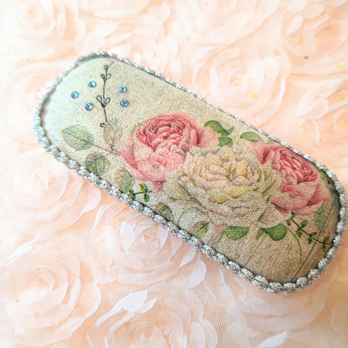 薔薇のメガネケース デコパージュ メガネケース sara 通販