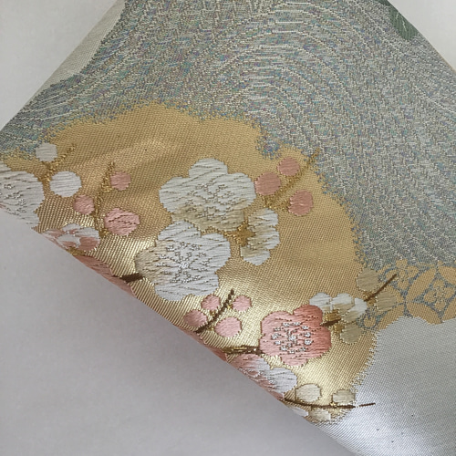 袋帯 結婚式バッグ パーティー 数寄屋袋　リサイクル正絹袋帯 リメイク228 着物帯 結婚式バッグ 数寄屋袋 茶会 未使用正絹袋帯 リメイク367
