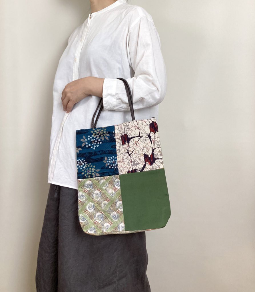 ちーた☆★ページ　ハンドメイド　市松模様　バッグ