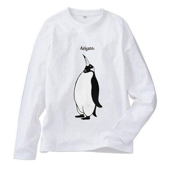 ペンギン　長袖シャツ　男女兼用　綿１００％ 1枚目の画像