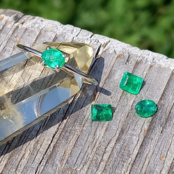 淡いエメラルドのsilver925リング 11号 シルバーリング 天然石