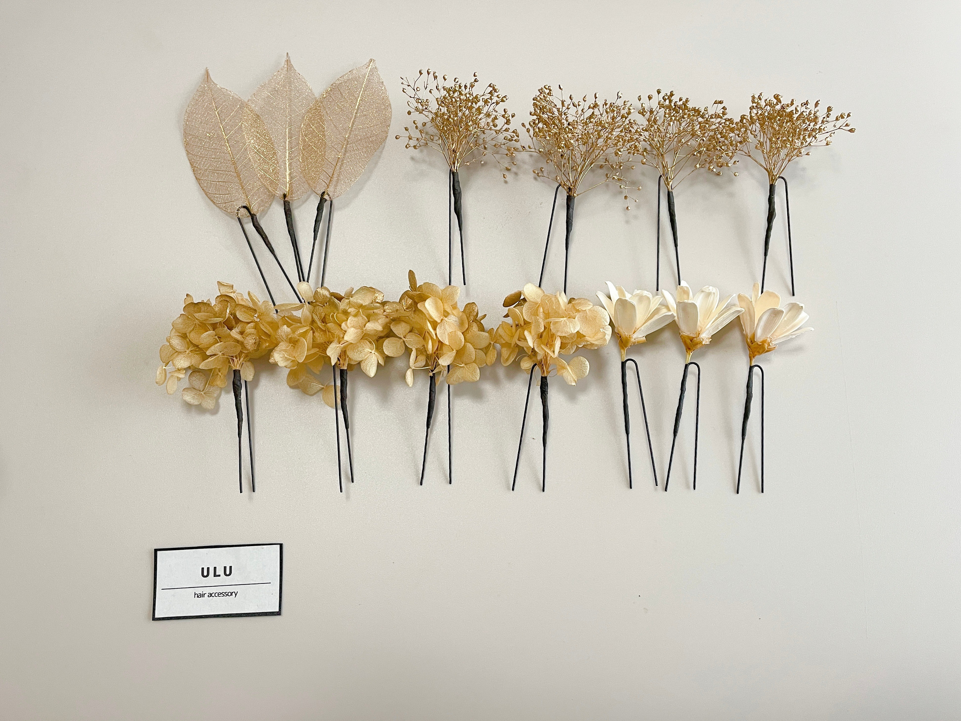 ✴︎ドライフラワーヘッドドレス✴︎和装髪飾り和装飾り成人式髪飾り成人式飾りゴールド振袖金結婚式ブライダル白無垢和装ヘア