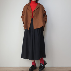 80年代風ビッグシルエット❣ゆったりテーラージャケット（リネンツイル／11色） 12枚目の画像