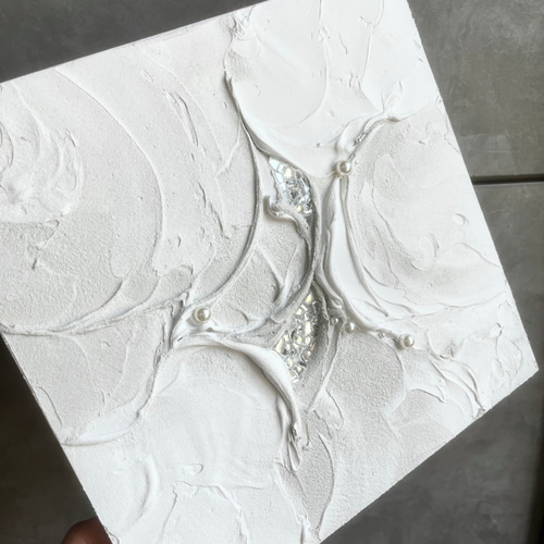 モダンアート キラキラ 24×24㎝ テクスチャーアート 現代アート