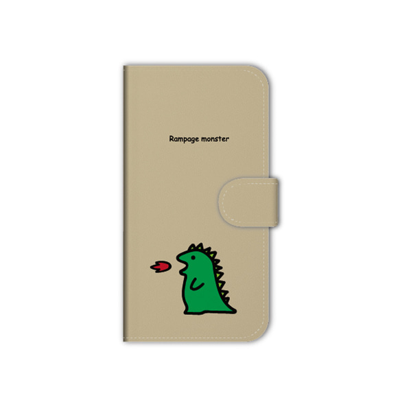 怪獣 スマホケース 手帳型 カバー iPhone15 14 かわいい 恐竜 ほぼ全機種対応 Xperia 人気 送料無料 5枚目の画像