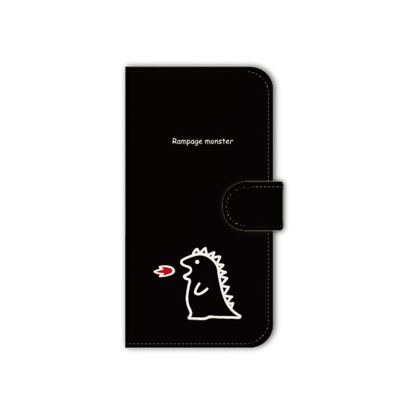怪獣 スマホケース 手帳型 カバー iPhone15 14 かわいい 恐竜 ほぼ全機種対応 Xperia 人気 送料無料 10枚目の画像