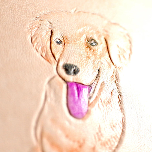 改良版］ペット肖像画キーリング 本革製［オーダーメイド］ キーリング