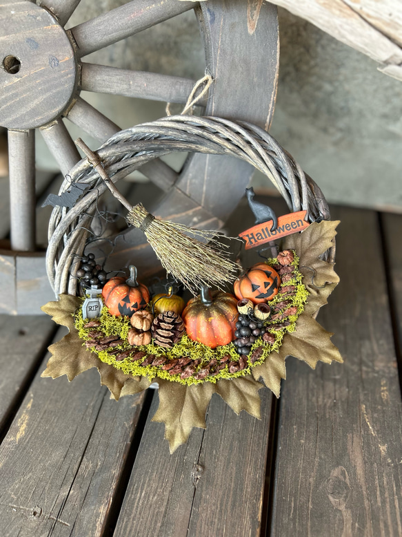 ハッピーハロウィンリースC★Halloween箱庭リース★ 2枚目の画像