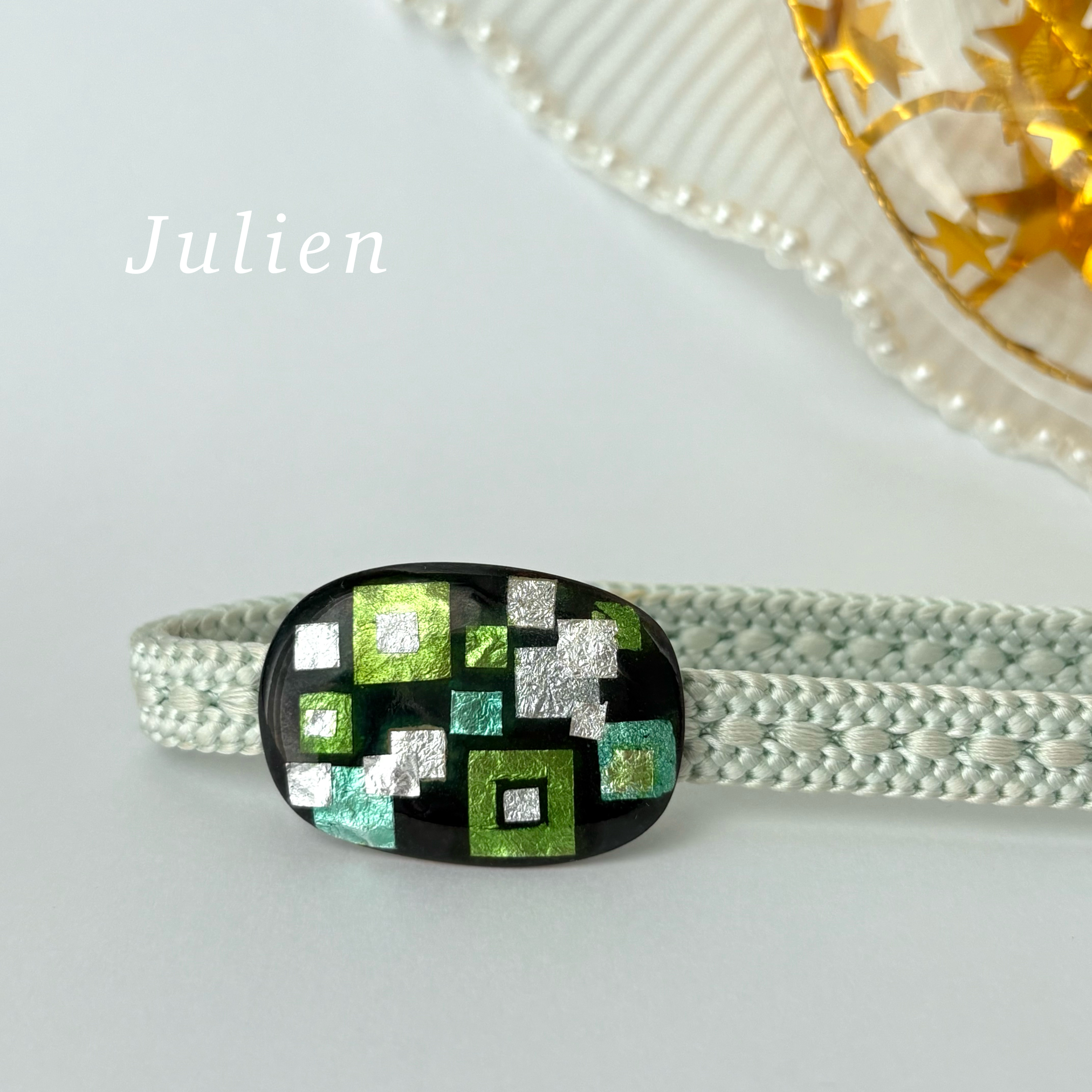 七宝焼き帯留め (409)