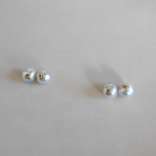 18K 】アコヤパールキャッチ 8mm 本真珠 丸じゃない 変形 一粒