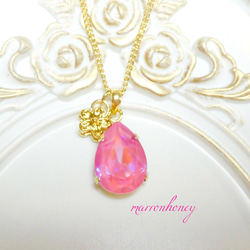 再販2drop SWAROVSKI flowerネックレス 1枚目の画像