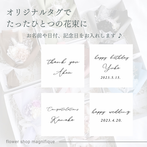 再販×19 ブルー系 ♡ローズシリーズ♡ ラッピングブーケ ドライフラワーとプリザーブドフラワーの花束 ブーケ 花束 10枚目の画像
