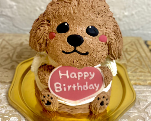 トイプードルの立体ケーキ 誕生日や記念日に 動物ケーキ [ご希望のお