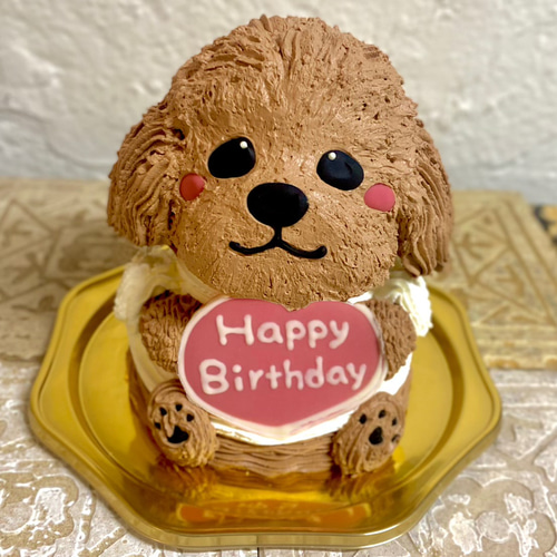 トイプードルの立体ケーキ 誕生日や記念日に 動物ケーキ [ご希望のお
