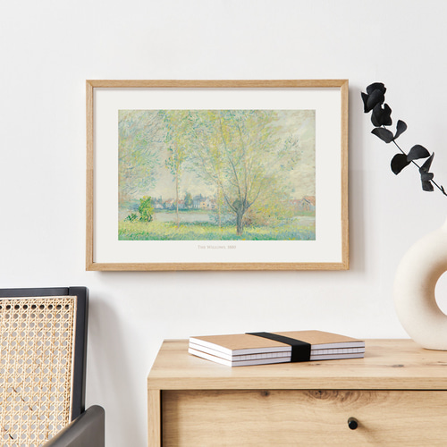 柳 アートポスター 植物 名画 絵画 風景画 光 ポスター アートパネル