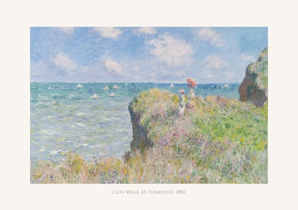 プールヴィルの断崖の上の散歩 アートポスター 自然 名画 絵画 風景画 ポスター アートパネル 特大 AP230 5枚目の画像