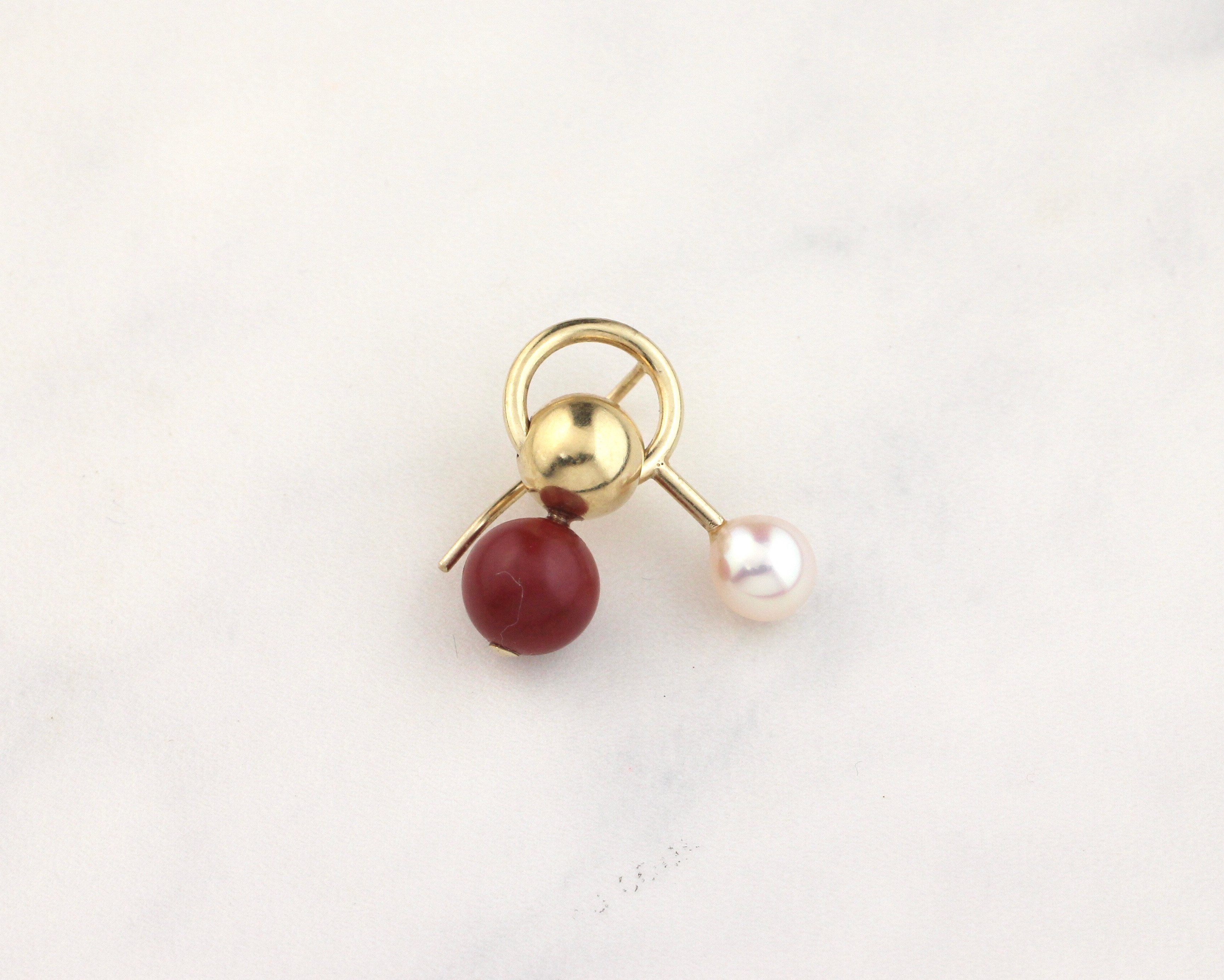 photon 1 earring gold/red
