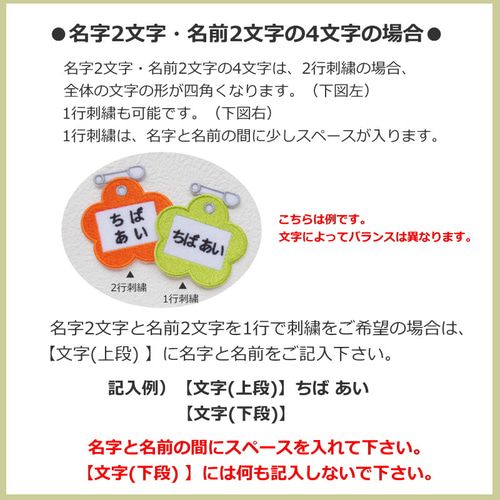 お名前ワッペン（名札型・お花） 名前シール 34N 通販 12442546