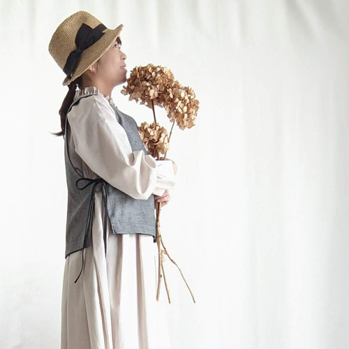 着こなし6通り！』リバーシブル リボンベスト ベスト Conon Chucle