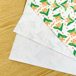 金木犀の包装紙 〈10枚入〉A4サイズ ラッピング デザインペーパー ブックカバー 花柄 おしゃれ 可愛い 母の日ギフト 6枚目の画像