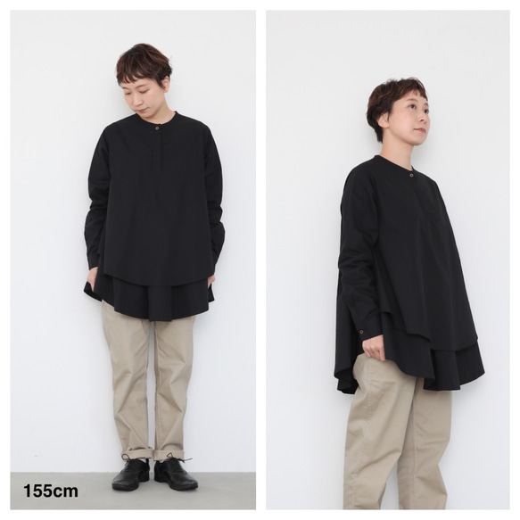 Kasane blouse / black 3枚目の画像