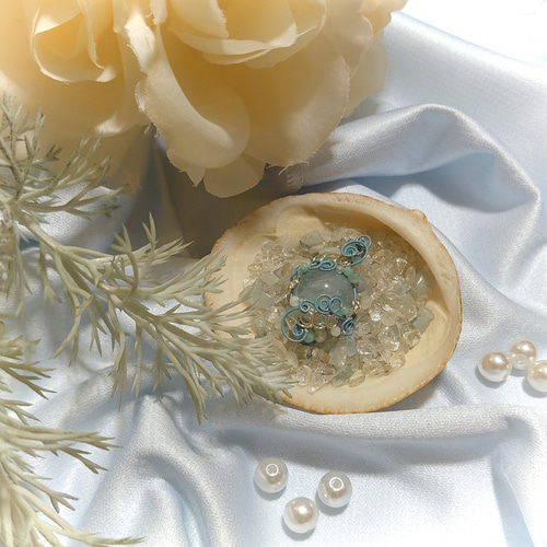 綺麗な水色 大玉15mm ミルキーなアクアマリン ペンダント