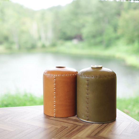 OD缶レザーカバー（コールマン230g用） レザー ヌメ革
