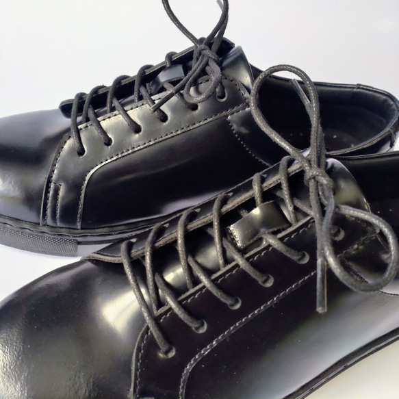 ◆真皮運動鞋◆22.5-29cm◆牛皮◆我軍靴優質皮革規格◆手工製作◆訂做◆黑色鞋墊◆ 第2張的照片
