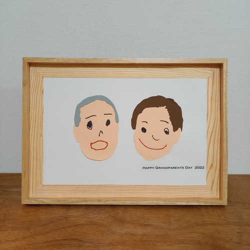 子どもが贈る 祖父母の似顔絵（敬老の日/オーダーメイド/受注