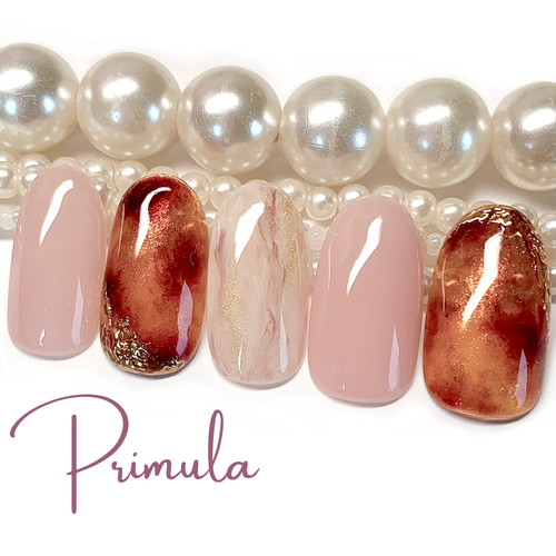 ネイルチップ べっこう/ミラーネイル/ニュアンスネイル/べっ甲  