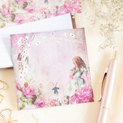 デザインペーパー - ヴィンテージフラワー No.3 / A4サイズ・両面印刷