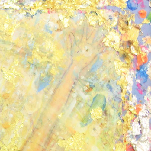 光のbouquet 絵画原画 鳳凰の絵 『愛はここに集い、ヒカリを放つ』 ヒーリングアート