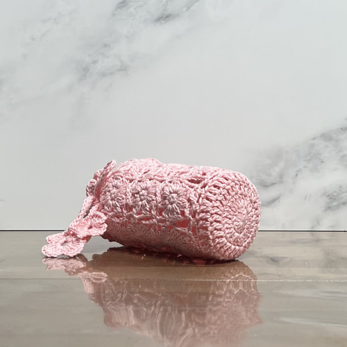 350ml フラワーデザインのペットボトルカバー（ピンク） その他ケース