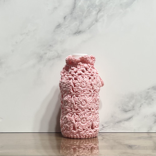 350ml フラワーデザインのペットボトルカバー（ピンク） その他