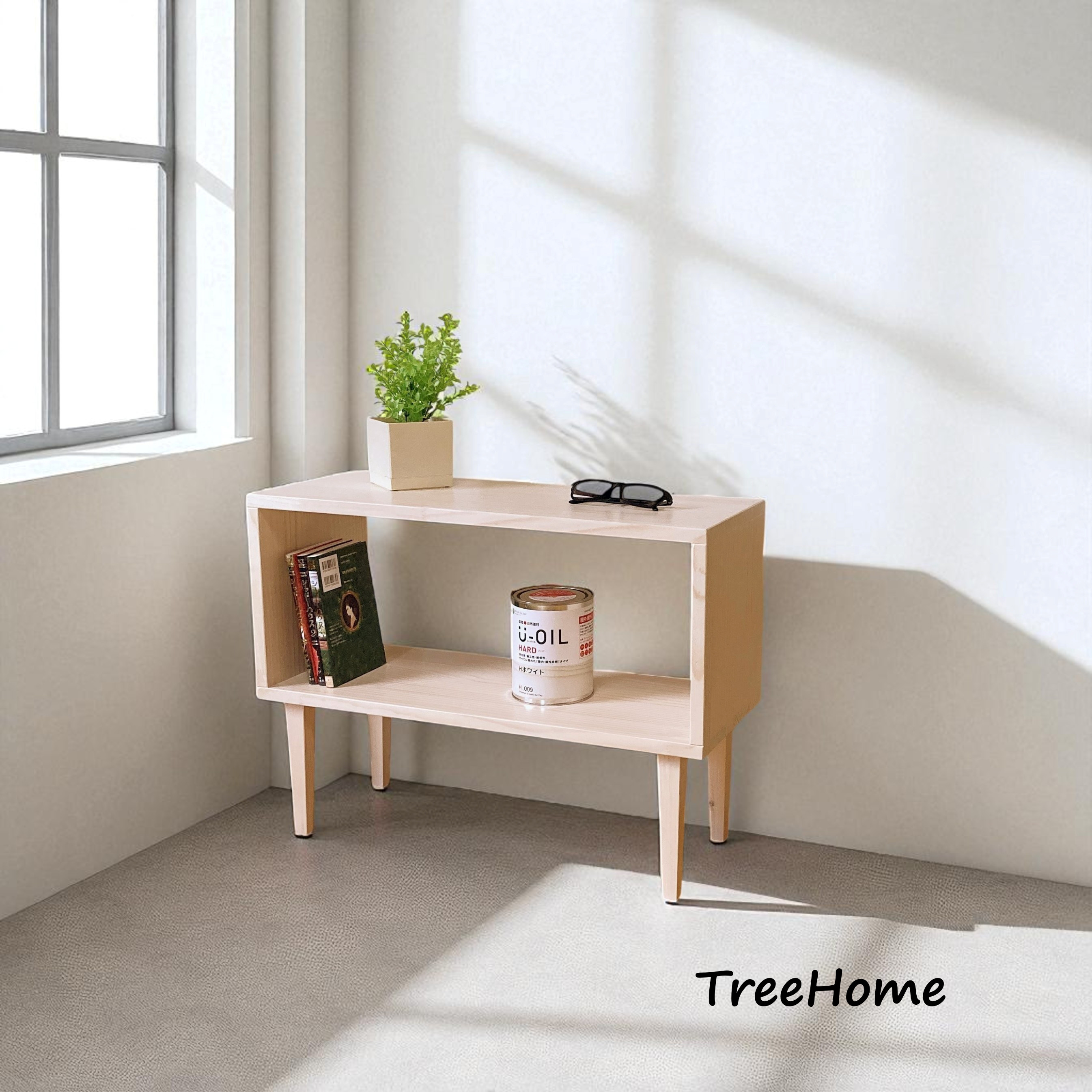 『Hakobo02－ホワイト』 　サイドテーブル　オープンラック　　ボックス　本棚　ラック　棚
