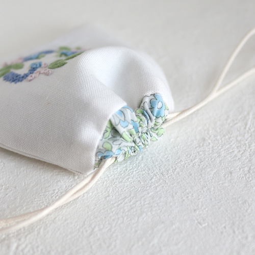 ちっちゃな巾着サシェ/詰替えタイプ【フラワーリース】 ちっちゃな巾着サシェ/詰替えタイプ【フラワーリース】